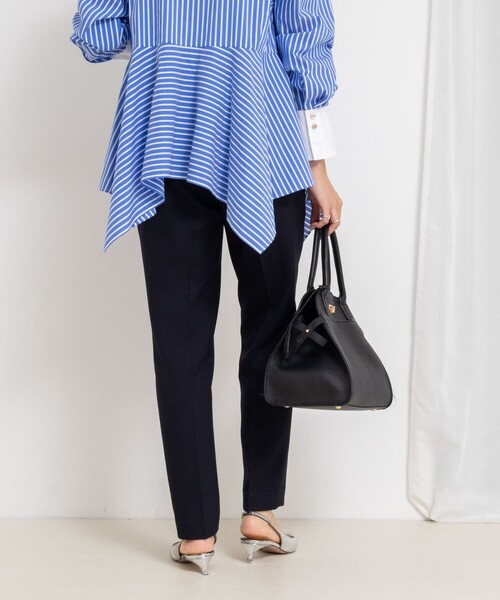 NOLLEY’S Sophi(ノーリーズソフィ)の「《セットアップ対応》ウォッシャブルウール調テーパードパンツ(その他パンツ・レディース・ネイビー/ベージュ系その他3/ブラック・36/38/40/34)」の7枚目の写真