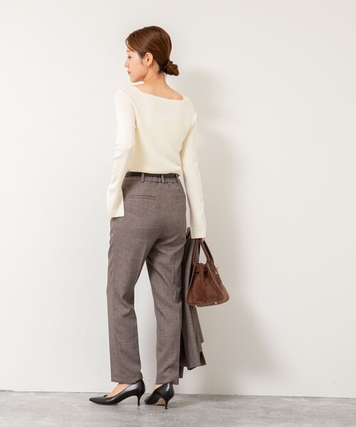 NOLLEY’S Sophi(ノーリーズソフィ)の「《セットアップ対応》ウォッシャブルウール調テーパードパンツ(その他パンツ・レディース・ネイビー/ベージュ系その他3/ブラック・36/38/40/34)」の10枚目の写真