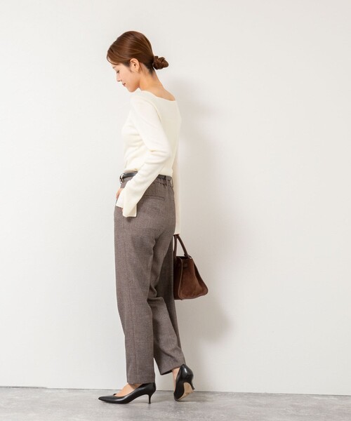 NOLLEY’S Sophi(ノーリーズソフィ)の「《セットアップ対応》ウォッシャブルウール調テーパードパンツ(その他パンツ・レディース・ネイビー/ベージュ系その他3/ブラック・36/38/40/34)」の11枚目の写真