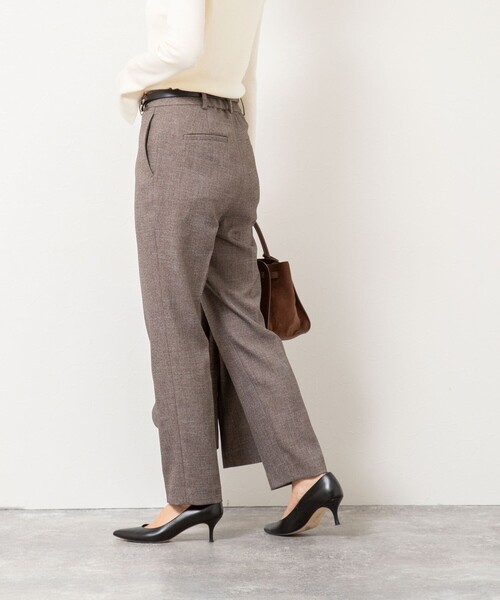 NOLLEY’S Sophi(ノーリーズソフィ)の「《セットアップ対応》ウォッシャブルウール調テーパードパンツ(その他パンツ・レディース・ネイビー/ベージュ系その他3/ブラック・36/38/40/34)」の12枚目の写真