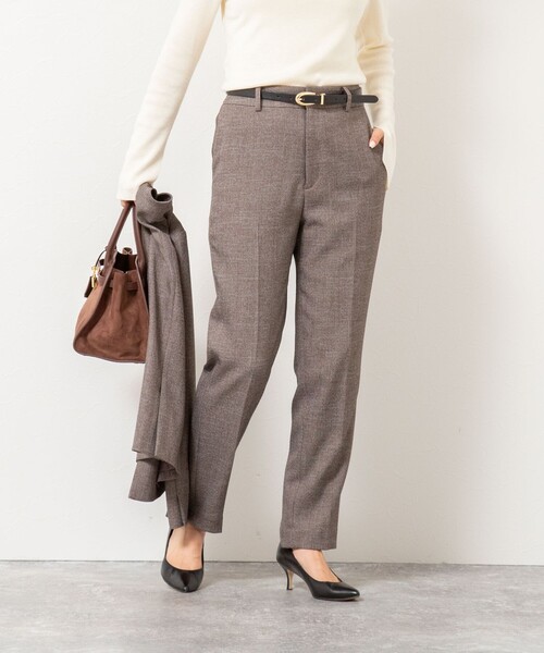 NOLLEY’S Sophi(ノーリーズソフィ)の「《セットアップ対応》ウォッシャブルウール調テーパードパンツ(その他パンツ・レディース・ネイビー/ベージュ系その他3/ブラック・36/38/40/34)」の14枚目の写真