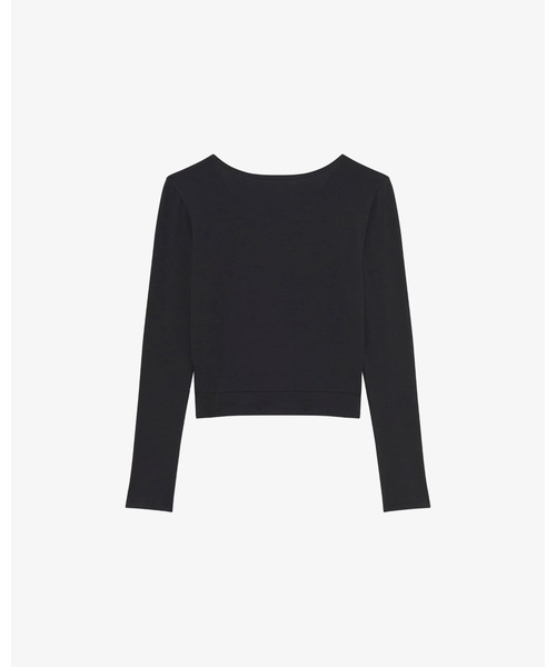 Repetto(レペット)の「ツイストフロント トップ / S0720(Tシャツ/カットソー・レディース・ブラック・SMALL/MEDIUM/LARGE)」の2枚目の写真