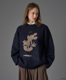 ONCILY(IVF[)́y Disney / Mickey Mouse zSILHOUETTE MOTIF KNIT / VGbg`[tjbg(jbg/Z[^[)