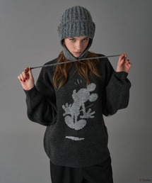 ONCILY(IVF[)́y Disney / Mickey Mouse zSILHOUETTE MOTIF KNIT / VGbg`[tjbg(jbg/Z[^[)
