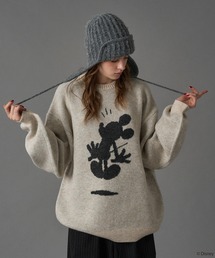 ONCILY(IVF[)́y Disney / Mickey Mouse zSILHOUETTE MOTIF KNIT / VGbg`[tjbg(jbg/Z[^[)