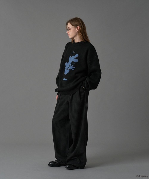 Disney / MickeyMouse シルエットモチーフニットONCILY Disney / Mickey Mouse 】SILHOUETTE MOTIF KNIT