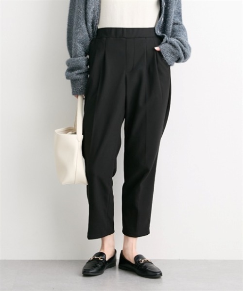 nissen(ニッセン)の「裏起毛テーパードパンツ(スラックス・レディース・モカ/ブラック/コーラルピンク/ベージュ・M/L/LL/3L/S)」の2枚目の写真