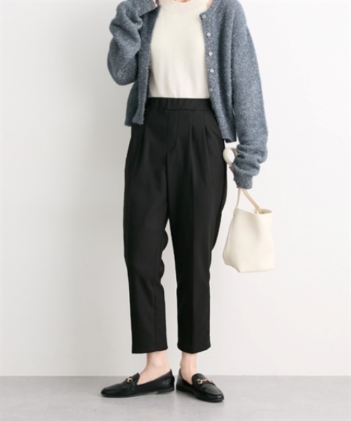 nissen(ニッセン)の「裏起毛テーパードパンツ(スラックス・レディース・モカ/ブラック/コーラルピンク/ベージュ・M/L/LL/3L/S)」の8枚目の写真