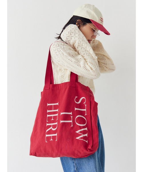 Ungrid（アングリッド）の「ビッグロゴトートバッグ（トートバッグ・レディース・レッド/ブラウン/アイボリー/ブルー・FREE）」の15枚目の写真