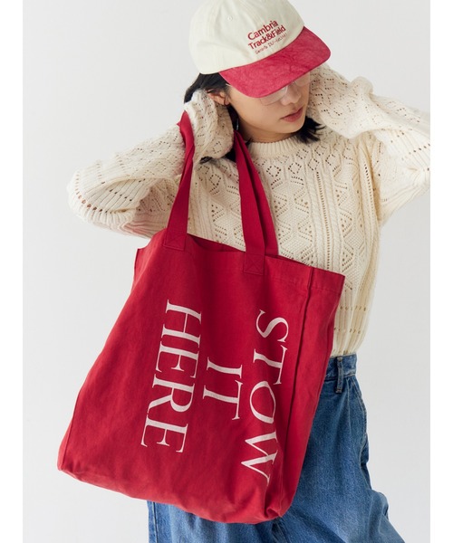 Ungrid（アングリッド）の「ビッグロゴトートバッグ（トートバッグ・レディース・レッド/ブラウン/アイボリー/ブルー・FREE）」の16枚目の写真