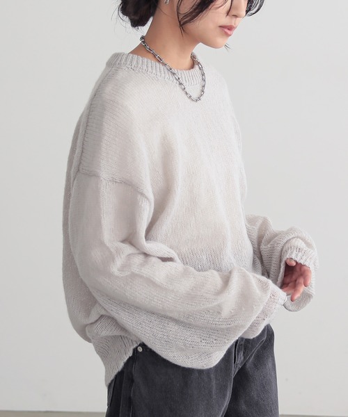 ふわふわニットトップス【サスティナブル】（ニット/セーター）｜for/c