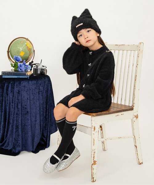 BREEZE（ブリーズ）の「ワンポイントハイソックス（ソックス/靴下・キッズ・ブラック/オフホワイト・15 /18/21）」の3枚目の写真