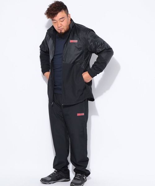 UNDER ARMOUR（アンダーアーマー）の「UNDER ARMOUR (アンダーアーマー) FITTED STORM トリコット ラインド ウーブン ジャケット（ブルゾン・メンズ・ブラック/グレー・3XL/4XL/5XL）」の6枚目の写真