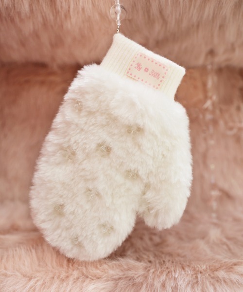 ROCKFISH WEATHERWEAR（ロックフィッシュウェザーウェア）の「[X SUSAN FANG] FURRY BUBBLE GLOVES（手袋・レディース・ホワイト・FREE）」の7枚目の写真
