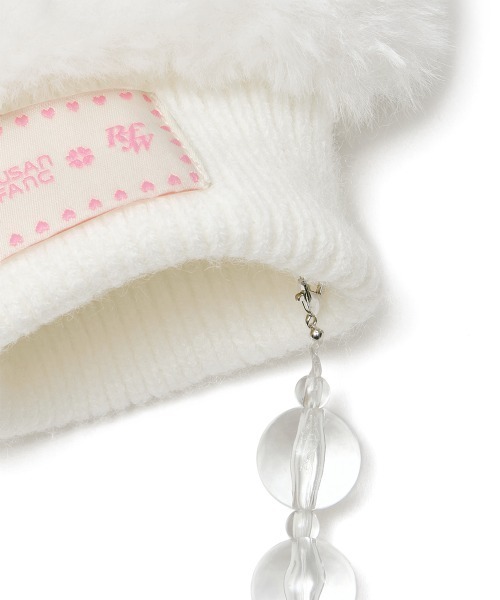 ROCKFISH WEATHERWEAR（ロックフィッシュウェザーウェア）の「[X SUSAN FANG] FURRY BUBBLE GLOVES（手袋・レディース・ホワイト・FREE）」の3枚目の写真