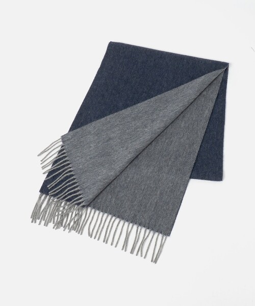 green label relaxing（グリーンレーベルリラクシング）の「カシミヤ 100 リバー マフラー（マフラー・メンズ・ダークブラウン/ネイビー/オレンジ/ダークグレー/ロイヤルブルー/パープル/ワイン・FREE）」の4枚目の写真