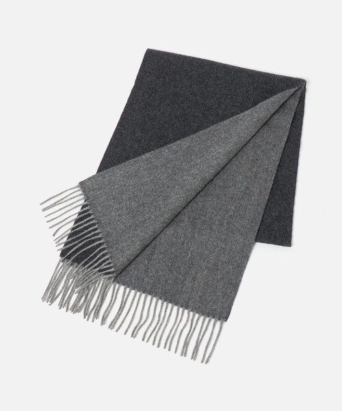 green label relaxing（グリーンレーベルリラクシング）の「カシミヤ 100 リバー マフラー（マフラー・メンズ・ダークブラウン/ネイビー/オレンジ/ダークグレー/ロイヤルブルー/パープル/ワイン・FREE）」の2枚目の写真