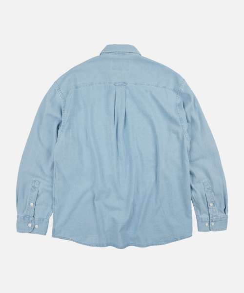 FRIZMWORKS(フリズムワークス)の「BLEACH DENIM UTILITY SHIRT _ LIGHT BLUE(シャツ/ブラウス・メンズ・その他・SMALL/MEDIUM/LARGE/X-LARGE)」の2枚目の写真