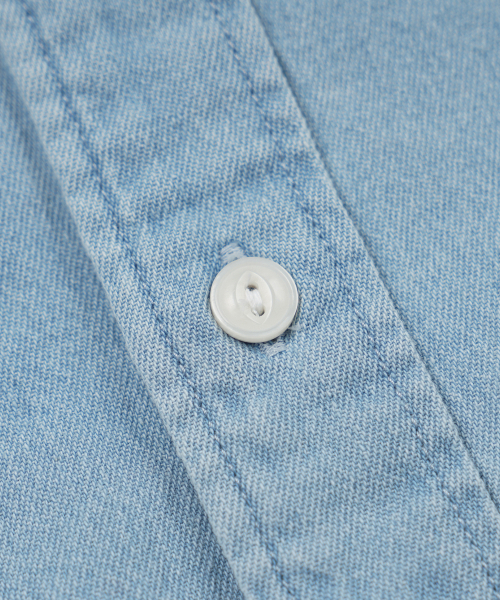FRIZMWORKS(フリズムワークス)の「BLEACH DENIM UTILITY SHIRT _ LIGHT BLUE(シャツ/ブラウス・メンズ・その他・SMALL/MEDIUM/LARGE/X-LARGE)」の4枚目の写真