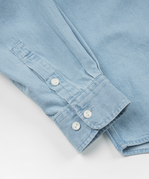 FRIZMWORKS(フリズムワークス)の「BLEACH DENIM UTILITY SHIRT _ LIGHT BLUE(シャツ/ブラウス・メンズ・その他・SMALL/MEDIUM/LARGE/X-LARGE)」の7枚目の写真