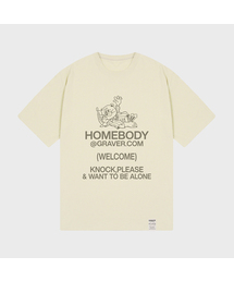 [ユニセックス]ビッグラビット半袖Tシャツ_2カラー