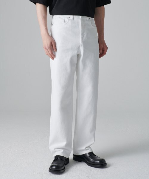 MUSINSA STANDARD（ムシンサスタンダード）の「ルーズストレートデニムパンツ[ホワイト]（デニムパンツ・メンズ・その他・31/33/26/27/28/29/38/42/36/34/32/30/40）」の3枚目の写真
