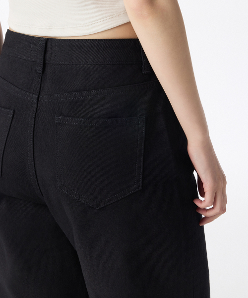 MUSINSA STANDARD WOMAN（ムシンサスタンダードウーマン）の「ウィメンズワイドデニムパンツ[ブラック]（デニムパンツ・レディース・その他・32/30/29/23/24/25/26/27/28）」の6枚目の写真