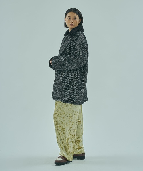ROSE BUD(ローズバッド)の「(mici)TWEED TAILORED COLLAR COAT(その他アウター・レディース・ブラック/ブルー・M/S)」の7枚目の写真