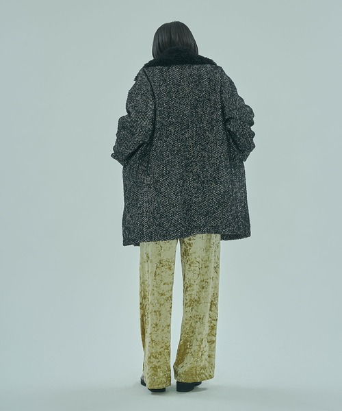 ROSE BUD(ローズバッド)の「(mici)TWEED TAILORED COLLAR COAT(その他アウター・レディース・ブラック/ブルー・M/S)」の8枚目の写真