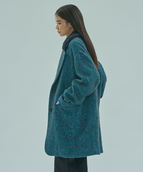 ROSE BUD(ローズバッド)の「(mici)TWEED TAILORED COLLAR COAT(その他アウター・レディース・ブラック/ブルー・M/S)」の10枚目の写真