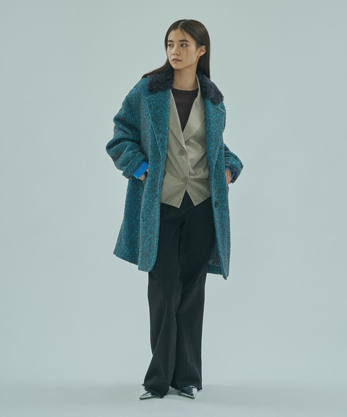 ROSE BUD(ローズバッド)の「(mici)TWEED TAILORED COLLAR COAT(その他アウター・レディース・ブラック/ブルー・M/S)」の13枚目の写真