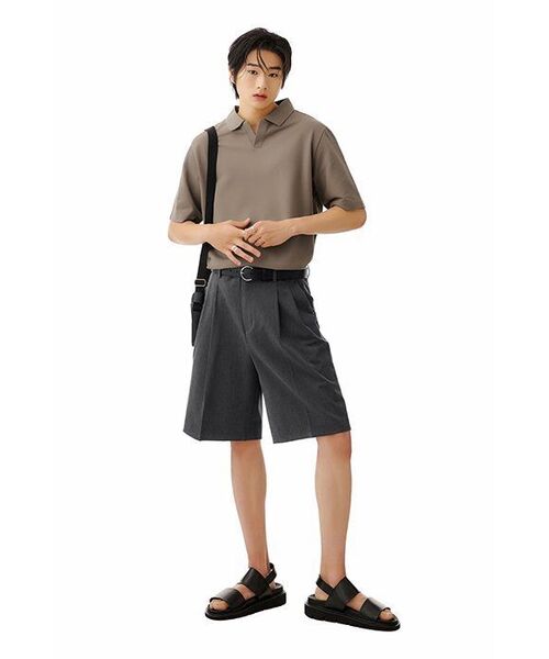 MUSINSA STANDARD（ムシンサスタンダード）の「スリットネックピケタートルネックシャツ[MOCA]（ポロシャツ・メンズ・その他・SMALL/MEDIUM/LARGE/X-LARGE/XX-LARGE）」の8枚目の写真