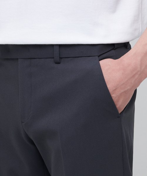 MUSINSA STANDARD（ムシンサスタンダード）の「軽量テーパード隠しバンディングクロップドスラックス[ブルーグレー]（スラックス・メンズ・その他・30/31/26/27/28/29/40/38/32/34）」の4枚目の写真