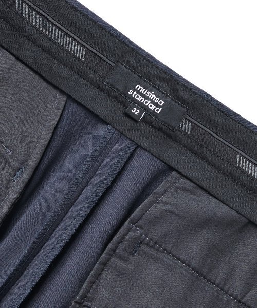 MUSINSA STANDARD（ムシンサスタンダード）の「軽量テーパード隠しバンディングクロップドスラックス[ブルーグレー]（スラックス・メンズ・その他・30/31/26/27/28/29/40/38/32/34）」の8枚目の写真
