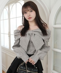 LIPSERVICE | リボンオフショルロングスリーブトップス(シャツ/ブラウス)