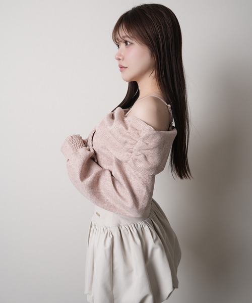 LIPSERVICE（リップサービス）の「リボンオフショルロングスリーブトップス（シャツ/ブラウス・レディース・ピンク/ブラック/アイボリー/ブルー/グレー・FREE）」の13枚目の写真