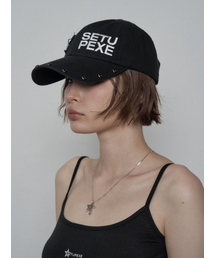 SETUP-EXE（セットアップイーエックスイー）の「STUDDED LOGO BALL CAP / BLACK（キャップ）」