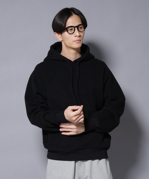 NANO universe（ナノユニバース）の「MIYATA×NANO JAPANMADE ウール/コットン パーカー（パーカー・メンズ・ブラック/チャコール/ブラウン・M/L）」の2枚目の写真