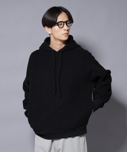 NANO universe（ナノユニバース）の「MIYATA×NANO JAPANMADE ウール/コットン パーカー（パーカー・メンズ・ブラック/チャコール/ブラウン・M/L）」の4枚目の写真