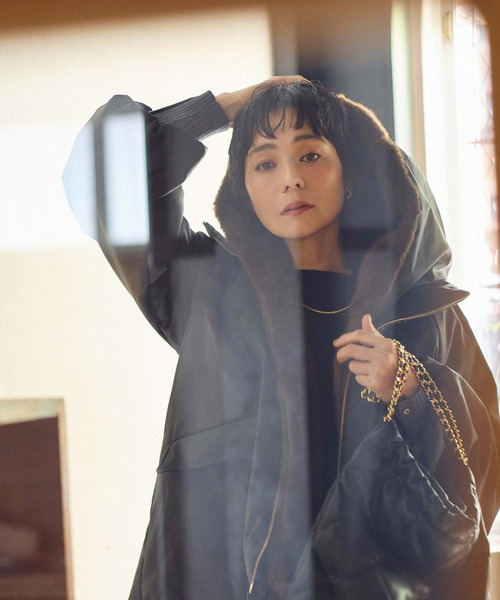 Gready Brilliant（グレディブリリアン）の「取り外しファー中綿フードコート（その他アウター・レディース・ブラウン/ブラック・FREE）」の11枚目の写真