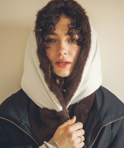 Gready Brilliant（グレディブリリアン）の「取り外しファー中綿フードコート（その他アウター・レディース・ブラウン/ブラック・FREE）」の15枚目の写真