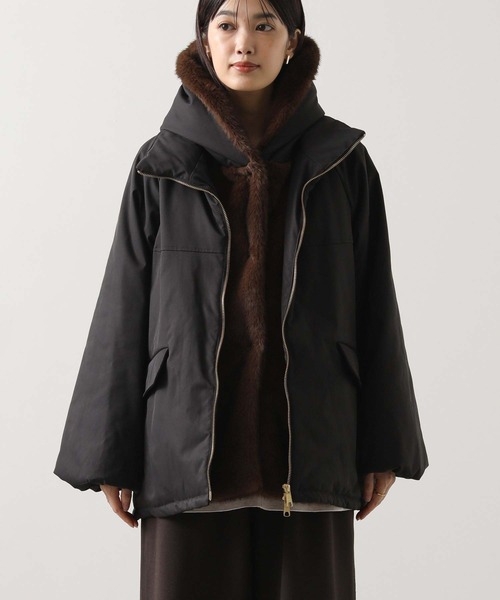 Gready Brilliant（グレディブリリアン）の「取り外しファー中綿フードコート（その他アウター・レディース・ブラウン/ブラック・FREE）」の17枚目の写真