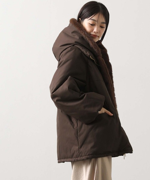 Gready Brilliant（グレディブリリアン）の「取り外しファー中綿フードコート（その他アウター・レディース・ブラウン/ブラック・FREE）」の16枚目の写真