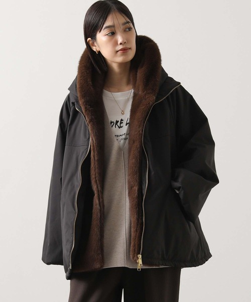 Gready Brilliant（グレディブリリアン）の「取り外しファー中綿フードコート（その他アウター・レディース・ブラウン/ブラック・FREE）」の19枚目の写真