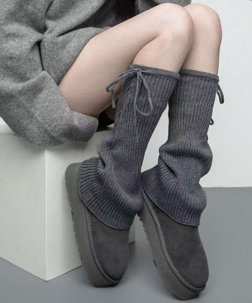 ViViDAY（ビビデー）の「サイドリボンソックスカバー（シューズ小物/雑貨・レディース・オフホワイト/ダークグレー・FREE）」の16枚目の写真