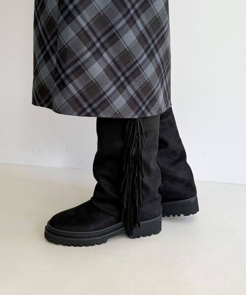 フレディエミュ（fredy emue）/フリンジロングブーツ フリンジロングブーツ（ブーツ）｜fredy emue（フレディエミュ）の