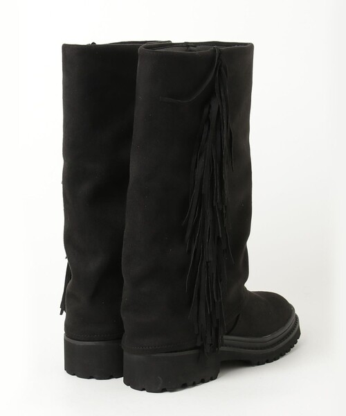 fredy emue（フレディエミュ）の「フリンジロングブーツ（ブーツ・レディース・ブラック・M/L）」の6枚目の写真