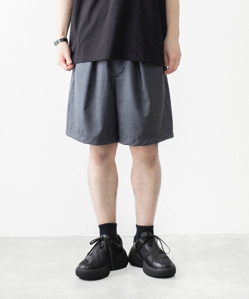 VEIN (ヴェイン)の「3/60 ハイツイスト ウールトロ イージーショーツ / 3/60 HIGH TWIST WOOL TRO EASY SHORTS(スラックス・メンズ・ブラック/グレー・1/3/2/4)」の14枚目の写真