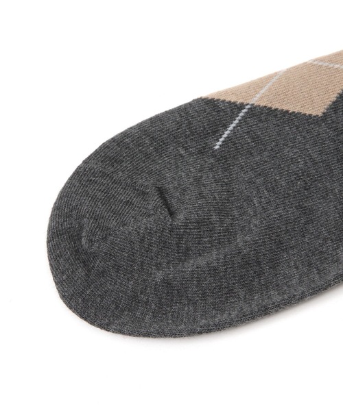 Heather（ヘザー）の「アーガイルハイSOX　632921（ソックス/靴下・レディース・グレー/アイボリー・ONE SIZE）」の9枚目の写真