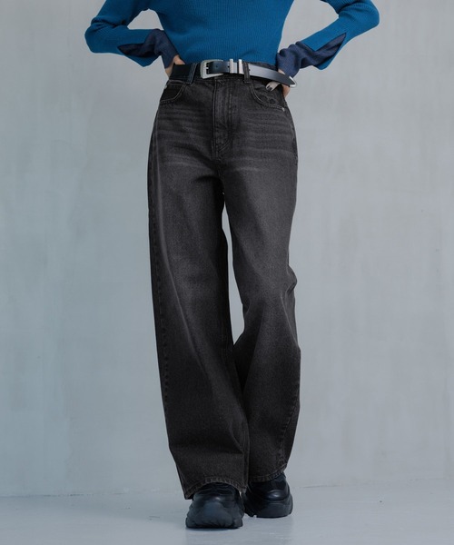 PAGEBOY（ページボーイ）の「クラシックストレート【3color/4size】（スラックス・レディース・オフホワイト/ブルー/ブラック・X-SMALL/SMALL/MEDIUM/LARGE）」の15枚目の写真